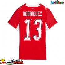 Camisa de Futebol Suíça Ricardo Rodriguez #13 Equipamento Principal Mulheres Mundo 2026 Manga Curta